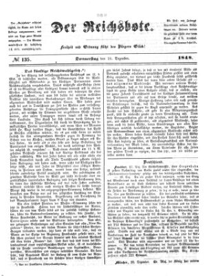 Der Reichsbote Donnerstag 21. Dezember 1848