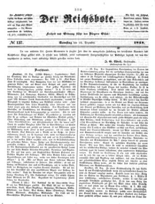 Der Reichsbote Samstag 23. Dezember 1848