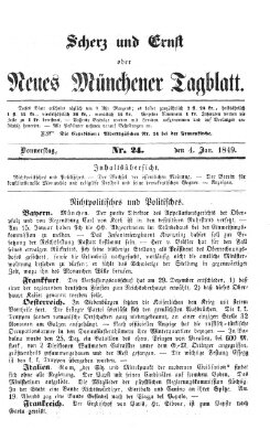 Neues Münchener Tagblatt Donnerstag 4. Januar 1849