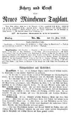 Neues Münchener Tagblatt Dienstag 16. Januar 1849