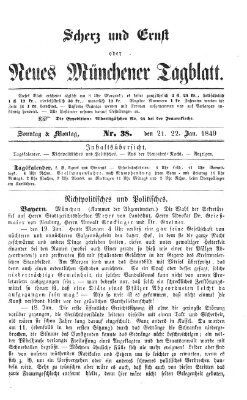 Neues Münchener Tagblatt Montag 22. Januar 1849