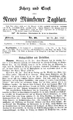 Neues Münchener Tagblatt Mittwoch 24. Januar 1849