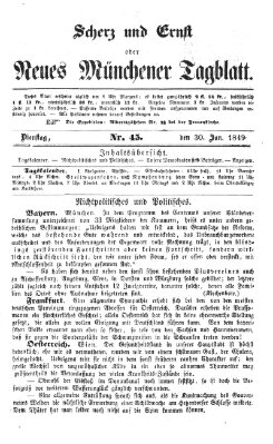 Neues Münchener Tagblatt Dienstag 30. Januar 1849