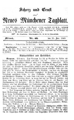 Neues Münchener Tagblatt Mittwoch 31. Januar 1849