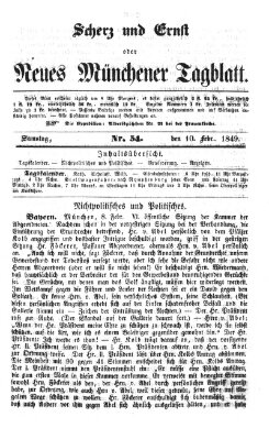 Neues Münchener Tagblatt Samstag 10. Februar 1849