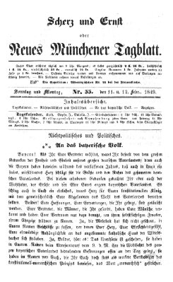 Neues Münchener Tagblatt Montag 12. Februar 1849