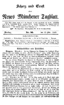 Neues Münchener Tagblatt Dienstag 13. Februar 1849