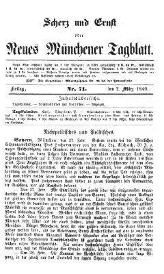 Neues Münchener Tagblatt Freitag 2. März 1849