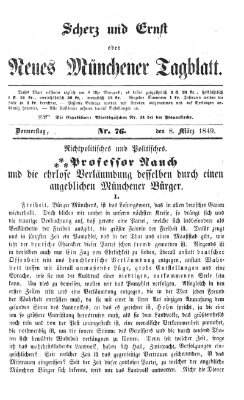 Neues Münchener Tagblatt Donnerstag 8. März 1849