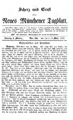 Neues Münchener Tagblatt Sonntag 18. März 1849