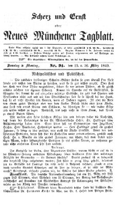 Neues Münchener Tagblatt Sonntag 25. März 1849