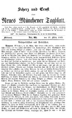 Neues Münchener Tagblatt Mittwoch 28. März 1849