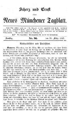 Neues Münchener Tagblatt Samstag 31. März 1849