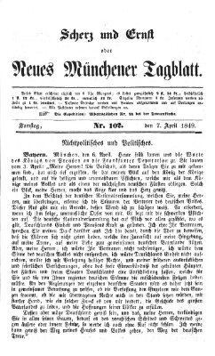 Neues Münchener Tagblatt Samstag 7. April 1849