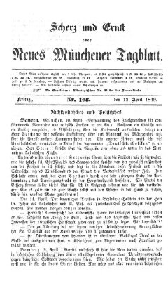 Neues Münchener Tagblatt Freitag 13. April 1849