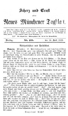 Neues Münchener Tagblatt Dienstag 24. April 1849