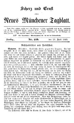 Neues Münchener Tagblatt Samstag 28. April 1849