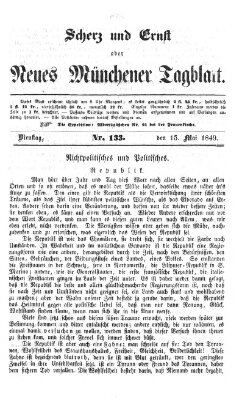 Neues Münchener Tagblatt Dienstag 15. Mai 1849