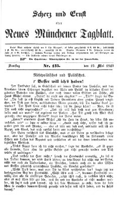 Neues Münchener Tagblatt Samstag 19. Mai 1849