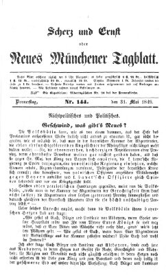 Neues Münchener Tagblatt Donnerstag 31. Mai 1849