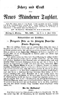 Neues Münchener Tagblatt Montag 4. Juni 1849