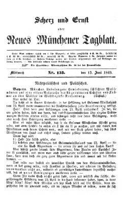 Neues Münchener Tagblatt Mittwoch 13. Juni 1849