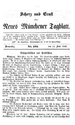 Neues Münchener Tagblatt Donnerstag 14. Juni 1849