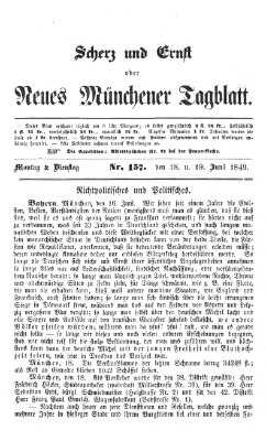 Neues Münchener Tagblatt Dienstag 19. Juni 1849