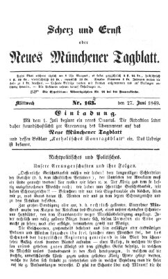 Neues Münchener Tagblatt Mittwoch 27. Juni 1849