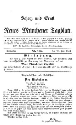 Neues Münchener Tagblatt Donnerstag 28. Juni 1849