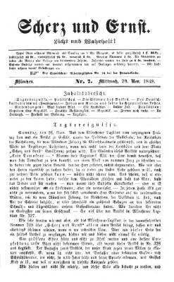 Neues Münchener Tagblatt Mittwoch 29. November 1848