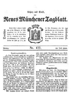 Neues Münchener Tagblatt Freitag 13. Juli 1849