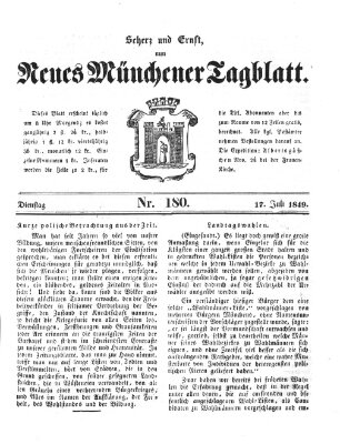 Neues Münchener Tagblatt Dienstag 17. Juli 1849