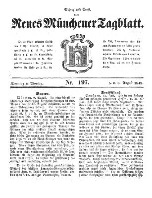 Neues Münchener Tagblatt Sonntag 5. August 1849