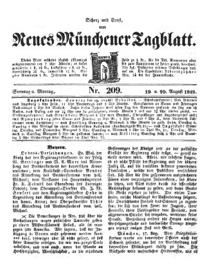 Neues Münchener Tagblatt Montag 20. August 1849