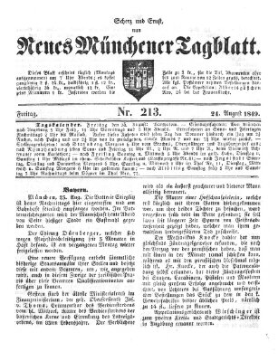 Neues Münchener Tagblatt Freitag 24. August 1849