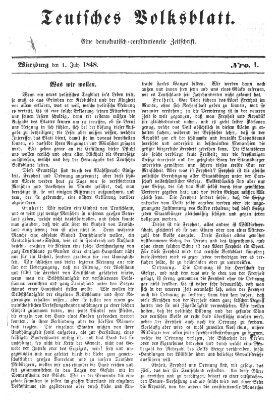 Teutsches Volksblatt Samstag 1. Juli 1848