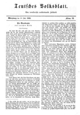 Teutsches Volksblatt Samstag 29. Juli 1848