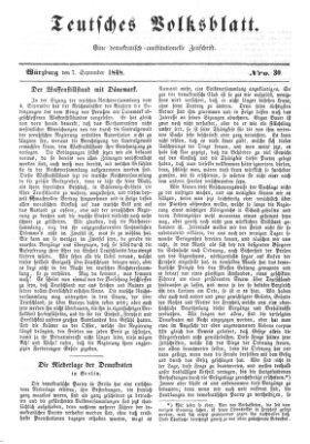 Teutsches Volksblatt Donnerstag 7. September 1848