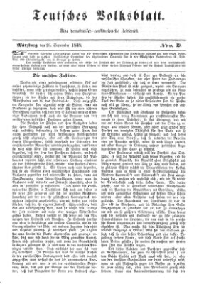 Teutsches Volksblatt Donnerstag 28. September 1848