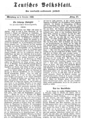 Teutsches Volksblatt Donnerstag 9. November 1848