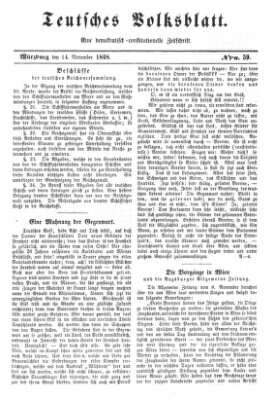 Teutsches Volksblatt Dienstag 14. November 1848