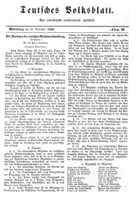 Teutsches Volksblatt Donnerstag 30. November 1848