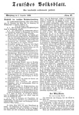 Teutsches Volksblatt Samstag 2. Dezember 1848