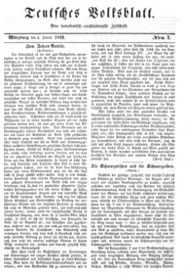 Teutsches Volksblatt Donnerstag 4. Januar 1849