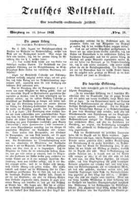 Teutsches Volksblatt Samstag 10. Februar 1849