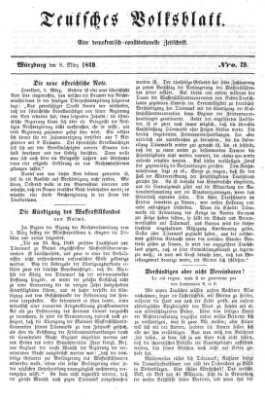 Teutsches Volksblatt Donnerstag 8. März 1849