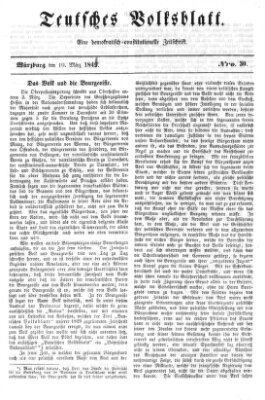 Teutsches Volksblatt Samstag 10. März 1849