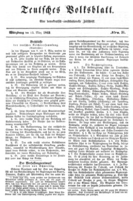 Teutsches Volksblatt Dienstag 13. März 1849