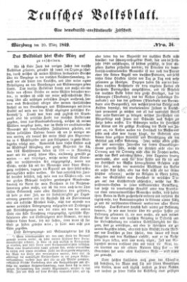 Teutsches Volksblatt Dienstag 20. März 1849